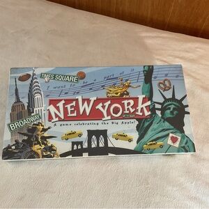 New York Board Game Decorative Box - Blue/Teal Artwork